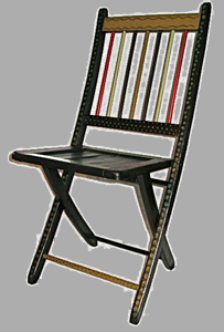 Black 'salsa' fold-up chair